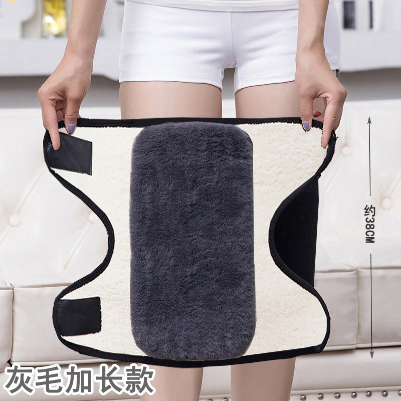 Knee protector, warm men and women, old people, thickened plush paint cover, gluing, double-layer composite cashmere like Velcro