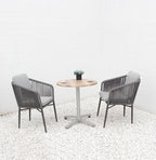 Outdoor Leisure Metal Tables And Chairs Outdoor Coffee Shop Milk Tea Shop Balcony Rattan Chair Three Piece Rope Braided Terrace Tables And Chairs