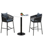 Nordic Modern Leisure Outdoor Bar Chair Open Air Coffee Bar High Stool Balcony High Foot Outdoor Bar Chair