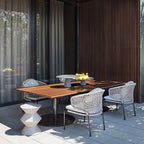 Nordic Outdoor Tables And Chairs Leisure Terrace Outdoor Balcony Garden Courtyard Furniture Combination Tea Table Rattan Chair Three Piece Set
