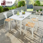 Qianmu Modern Simple Outdoor Rock Table Milk Tea Shop Outdoor Leisure Table And Chair Combination Courtyard Balcony Plastic Wood Table
