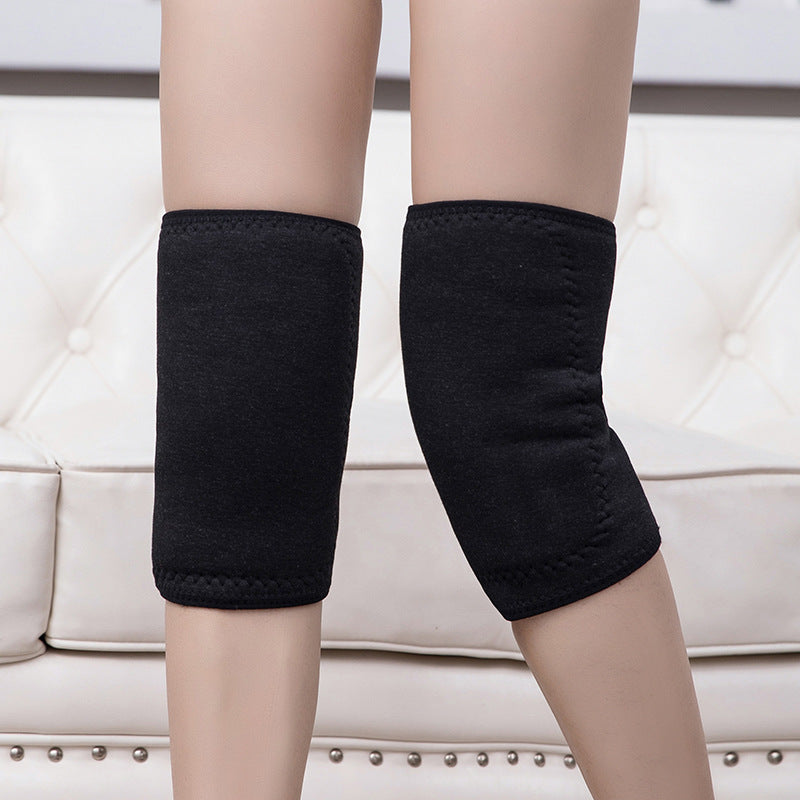 Knee protector, warm men and women, old people, thickened plush paint cover, gluing, double-layer composite cashmere like Velcro