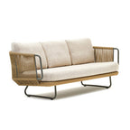 Outdoor Rattan Sofa Outdoor Terrace Leisure Sofa Rattan Chair Balcony Living Room Rattan Woven Bamboo Rattan Sofa Courtyard Sunscreen