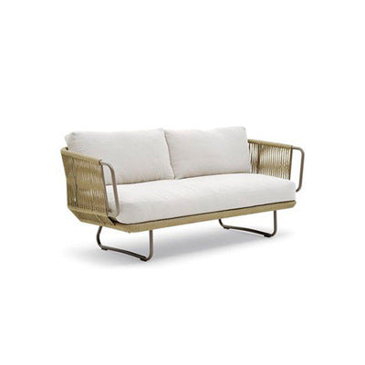 Outdoor Rattan Sofa Outdoor Terrace Leisure Sofa Rattan Chair Balcony Living Room Rattan Woven Bamboo Rattan Sofa Courtyard Sunscreen