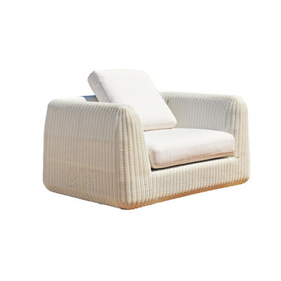 Outdoor Rattan Chair Sofa Pastoral Leisure Rattan Cloth Sofa Combination Large And Small Family Living Room Corner Rattan Sofa