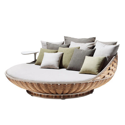 Outdoor Home Stay Bird's Nest Swing Rattan Round Hammock Hanging Chair Garden Double Basket Hammock Sofa Round Bed