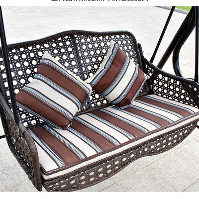 Outdoor Courtyard Double Basket Swing Household Rocking Chair Balcony Chair Garden Rattan Chair Iron Leisure Outdoor Swing