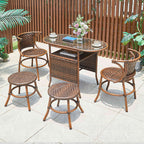 Outdoor Garden Leisure Rattan Chair Three Piece Set Courtyard Balcony Tables And Chairs Milk Tea Shop Coffee Shop Outdoor Tables And Chairs Combination
