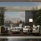 Design Nordic Outdoor Sofa Balcony Courtyard Hotel Lobby Club Rattan Sofa Combination