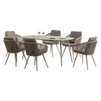 Outdoor Nordic Leisure Rattan Chair Combination Hotel Villa Garden Balcony Chair Aluminum Woven Rope Rattan Furniture