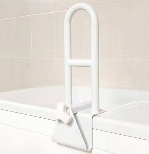 The bathtub handrails are perforated free for the elderly, pregnant women and children. The bathtub is anti-skid and the safety handrails are used for getting up