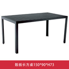 Outdoor Plastic Wood Table And Chair Combination Outdoor Leisure Cafe Table And Chair Courtyard Garden Balcony Plastic Wood Aluminum Table And Chair