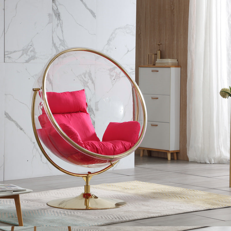 Nordic wind net red glass ball transparent bubble chair hemisphere hanging chair space chair acrylic hanging basket girl heart room