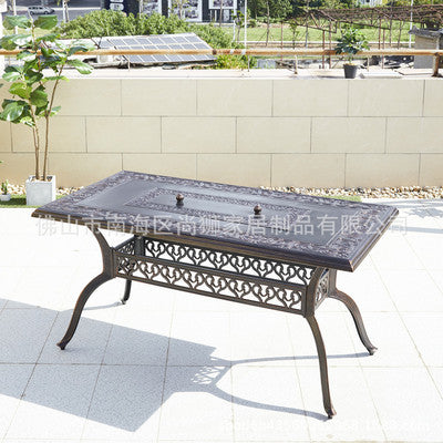 Outdoor Barbecue Table Leisure Courtyard Table Iron Cast Aluminum Table Villa Leisure Table And Chair Household Commercial Carbon Electric Baking Table