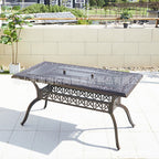 Outdoor Barbecue Table Leisure Courtyard Table Iron Cast Aluminum Table Villa Leisure Table And Chair Household Commercial Carbon Electric Baking Table