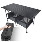 Outdoor Folding Stall Table Portable Light Picnic Barbecue Table Aluminum Alloy Rectangular Egg Roll Publicity Table