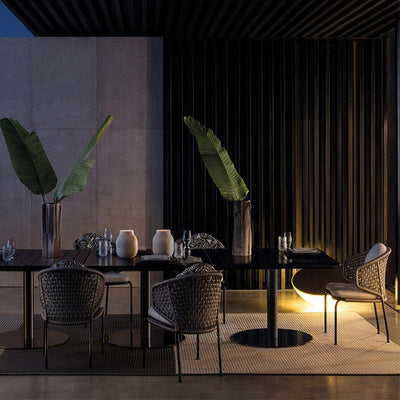 Outdoor Leisure Rattan Tables And Chairs Outdoor Balcony Garden Hotel Terrace Cafe Tables And Chairs Furniture Three Piece Set