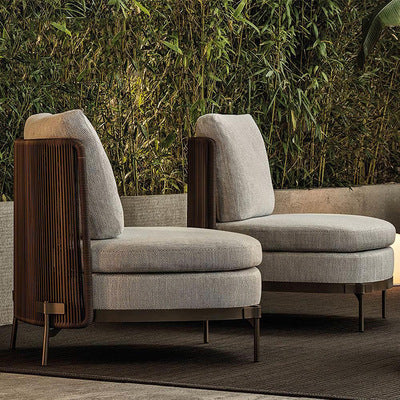 Design Nordic Outdoor Sofa Balcony Courtyard Hotel Lobby Club Rattan Sofa Combination