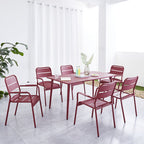 Outdoor Aluminum Alloy Open-air Chair Courtyard Outdoor Dining Table Coffee Shop Milk Tea Shop Set Combination Of Tables And Chairs