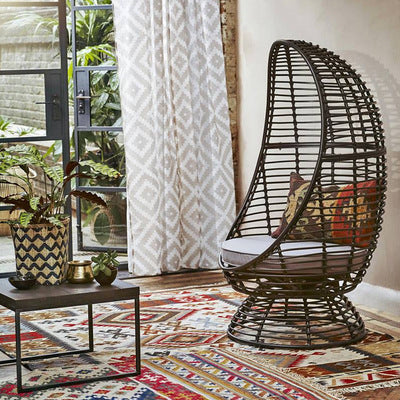 Outdoor Rattan Woven Bird's Nest Leisure Lazy Rattan Chair Circular Landing Studio Children's Photography Props Swing Home Stay Balcony