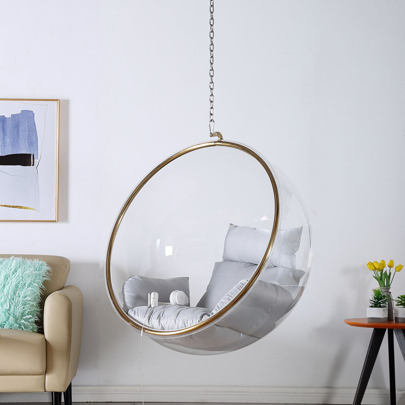 Hanging Ball Transparent Bubble Chair Hemispherical Chair Hanging Chair Acrylic Hanging Basket Bird's Nest Swing Hanging Ball Glass Chair
