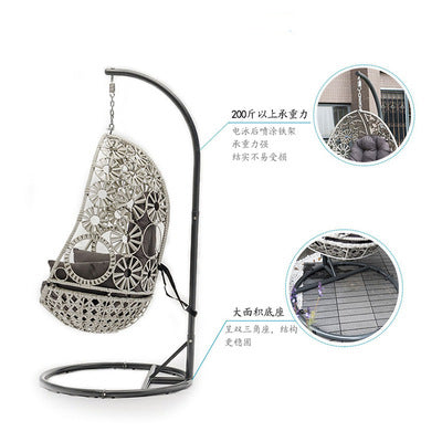 Direct Supply Pull Flower Basket Chair Outdoor Modern Simple Leisure Balcony Single Swing Courtyard Rattan Chair Hanging Chair