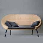Modern Terrace Outdoor Single Rattan Sofa Simple Outdoor Double Recliner Combination Leisure Outdoor Furniture