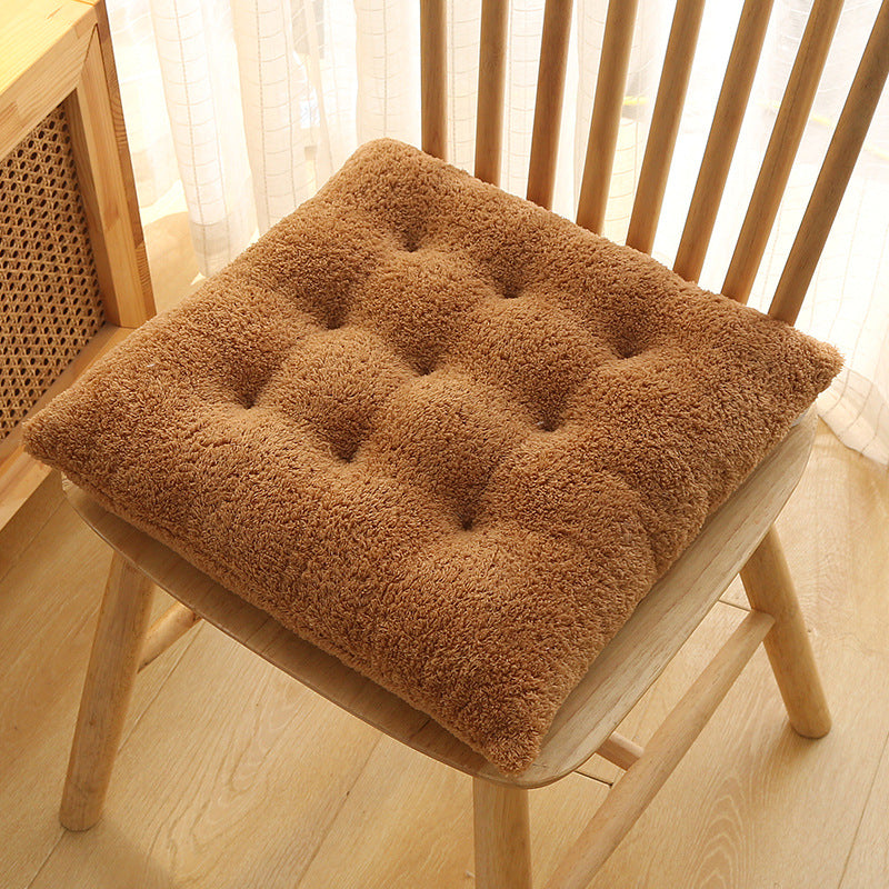 Plush Cushion Household Dining Chair Cushion Thickening Warm Office Student Chair Cushion