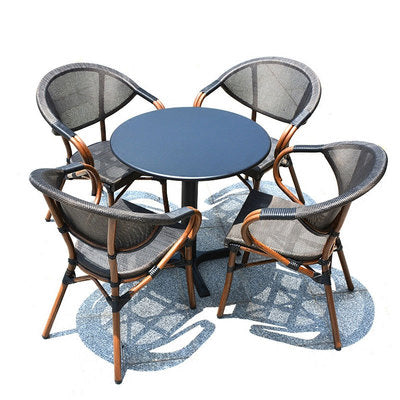 Outdoor Coffee Shop Tables And Chairs Outdoor Commercial Street Places Leisure Rattan Tables And Chairs Balcony Tables And Chairs Three Piece Set Of Outdoor Rattan Chairs