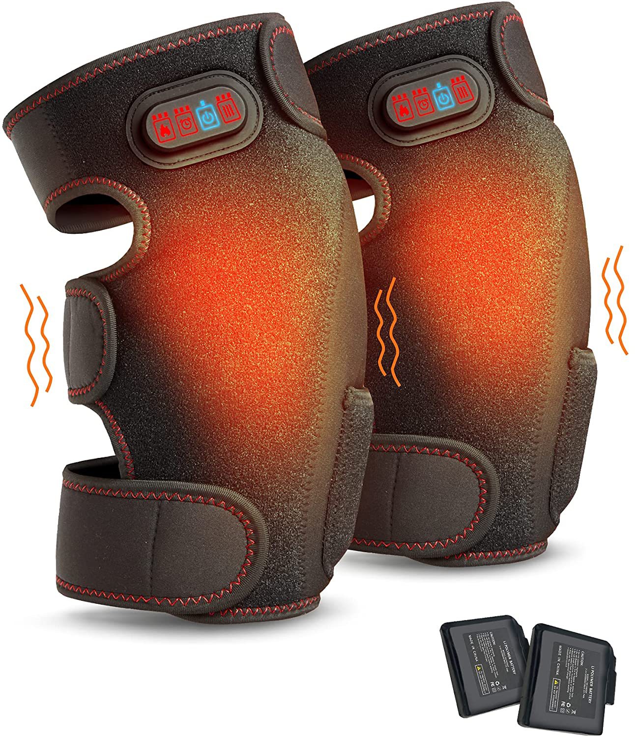 Electric heating knee protector, charging hot compress, vibrating massage, physical therapy, warmth preservation, knee protector, multi-functional knee massager, hot compress instrument