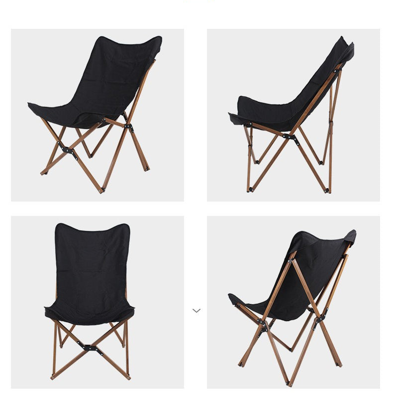 Portable Outdoor Adjustable Wooden Fishing Chair