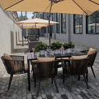 Modern Leisure Courtyard Outdoor Rattan Tables And Chairs Outdoor Villa Milk Tea Shop Chair With Tea Table Combination Outdoor Furniture