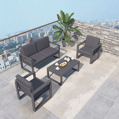 Outdoor Sofa Combination Leisure Aluminum Alloy American Tea Table Balcony Garden Terrace Courtyard Outdoor Furniture
