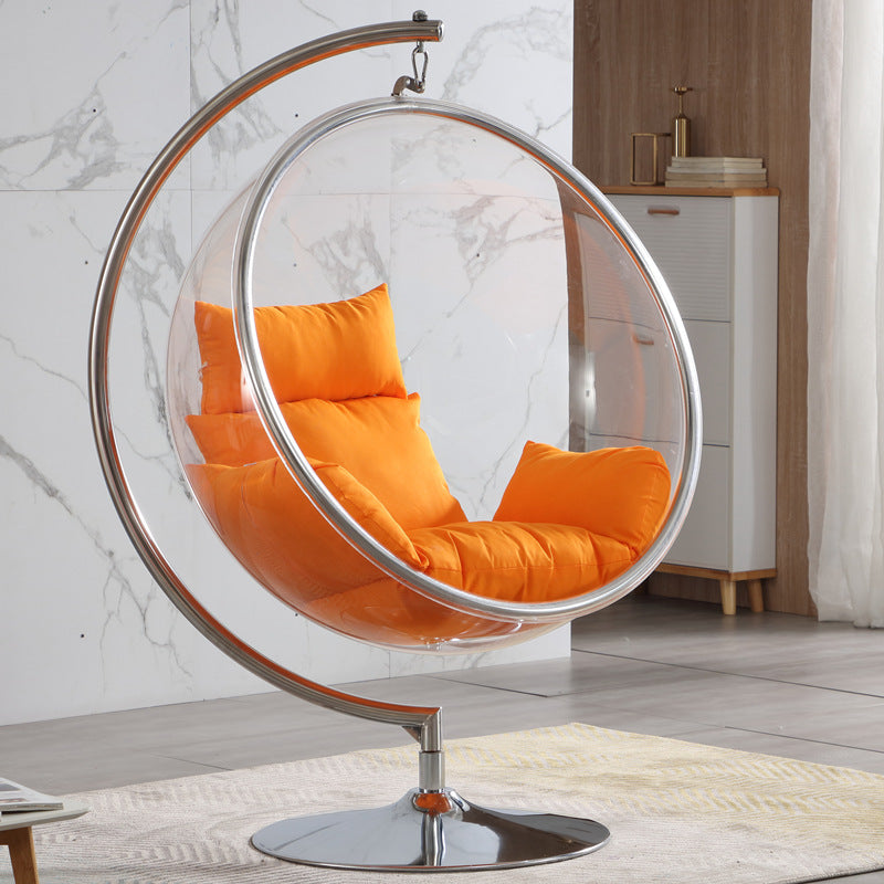 Nordic wind net red glass ball transparent bubble chair hemisphere hanging chair space chair acrylic hanging basket girl heart room