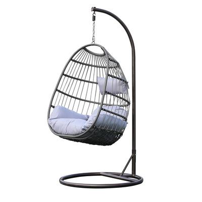 Single Hanging Chair Home Stay Apartment Dormitory Swing Chair Lazy Outdoor Balcony PE Rattan Folding Hanging Basket