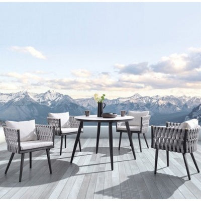 Nordic Outdoor Furniture Balcony Model Room Rattan Sofa Table And Chair Combination Garden Hotel Villa Courtyard Rattan Chair