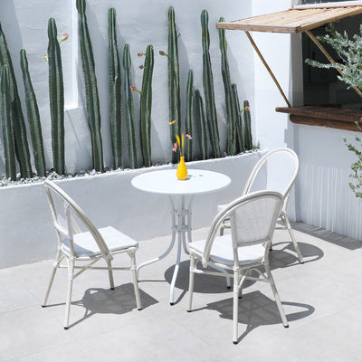 Outdoor Courtyard Net Cloth Table And Chair Combination Outdoor Open-air Cafe Milk Tea Shop Leisure Chair Balcony Garden Set