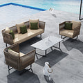 Nordic Outdoor Leisure Sofa Rattan Restaurant Courtyard Home Stay Garden Sales Department Milk Tea Shop Rattan Furniture Combination