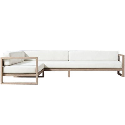 Outdoor Solid Wood Sofa Combination Outdoor Garden Courtyard Teak Home Stay Furniture Outdoor Waterproof Leisure Coffee Table Hotel