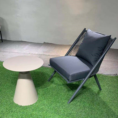 Nordic Outdoor Sofa Courtyard Villa Model Room Rattan Table And Chair Combination Balcony Sofa Chair Sunshine Room Furniture