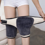 Knee protector, warm men and women, old people, thickened plush paint cover, gluing, double-layer composite cashmere like Velcro