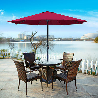 Outdoor Tables And Chairs Rattan Chair Combination Courtyard Balcony Leisure Rattan Terrace Outdoor Garden Waterproof Sunscreen Chair Coffee Table