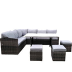 7 Piece PE Rattan Wicker Patio Furniture Set
