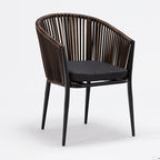 Outdoor Leisure Rattan Table And Chair Combination Outdoor Imitation Rattan Dining Chair Rock Board Table And Chair Courtyard Garden Home Stay Rattan Chair