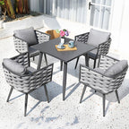Nordic Outdoor Sofa Tea Table Combination Villa Courtyard Rattan Tables And Chairs Designer Hotel Terrace Furniture Sofa Chairs