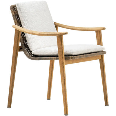 Nordic Outdoor Teak Rattan Tables And Chairs Courtyard Garden Villa Hotel Home Stay Model Room Outdoor Furniture Matching