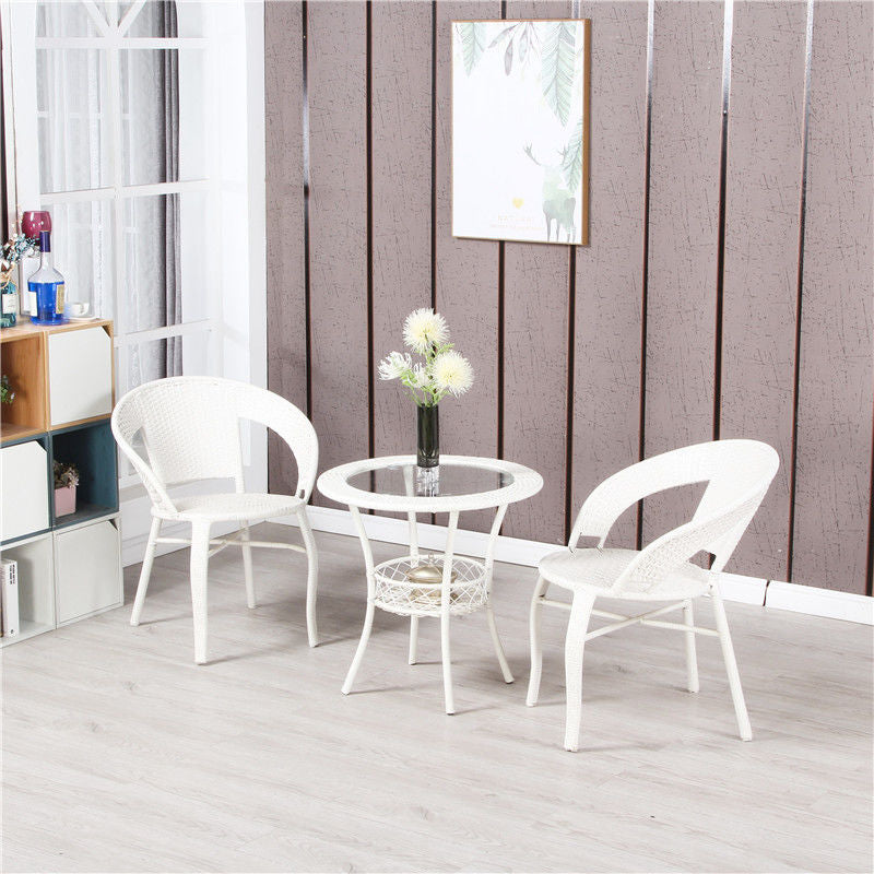 Outdoor Patio Side Table - Wicker Patio Bistro Set