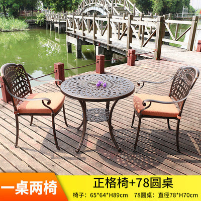 Outdoor Cast Aluminum Tables And Chairs Outdoor Iron Tables And Chairs Garden Tables And Chairs Outdoor Dining Table Leisure Villa Balcony Tables And Chairs Combination
