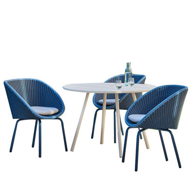 Simple Leisure Garden Rattan Chair Tea Table Furniture Outdoor Balcony Tables And Chairs Round Rattan Nordic Courtyard Outdoor Combination