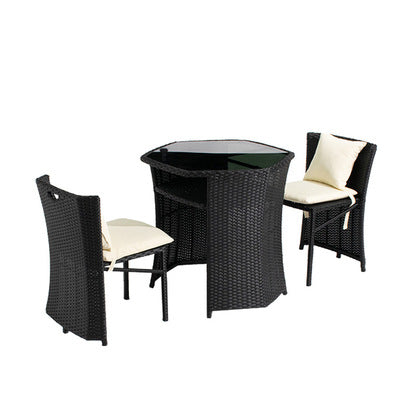 Outdoor Leisure Balcony Rattan Chair Tea Table Three Piece Set Of Modern Simple Rattan Furniture Set Outdoor Balcony Chair